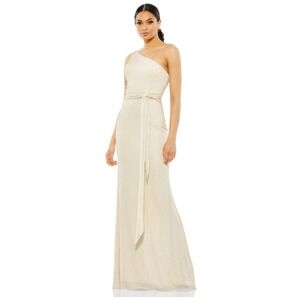 NWT Ieena Mac Duggal 26582 Asymmetrical One Shoulder Knotted Waist Dress sz‎ 4